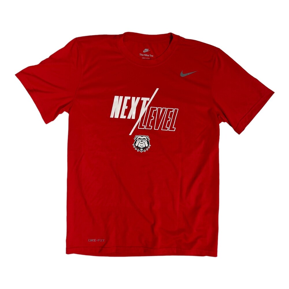 Nike Georgia Bulldogs Dri-Fit T-Shirt “Next Level” Size Medium Red